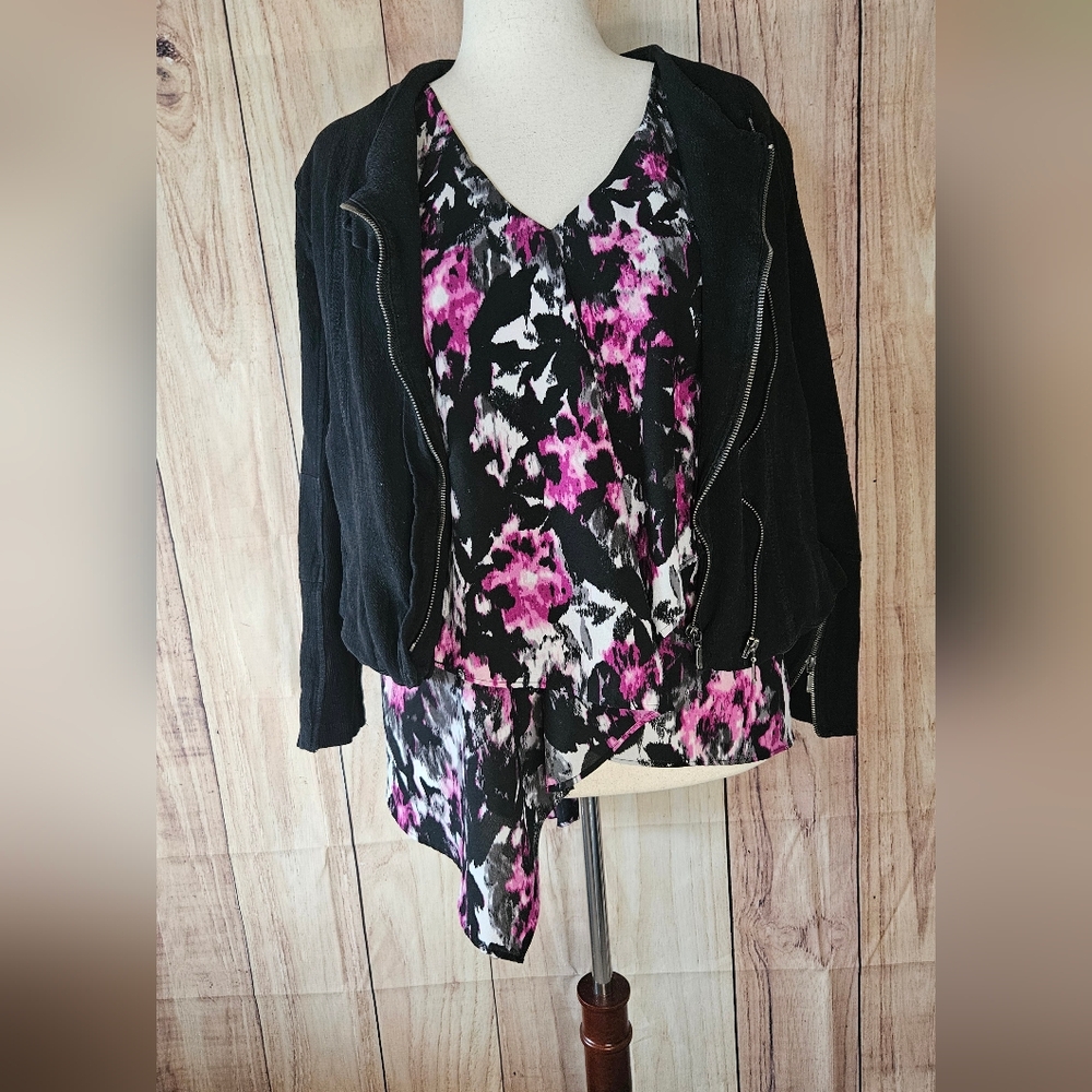 DEX Ruffle Front Asymetical Shell Plus Size - Picture 13 of 13